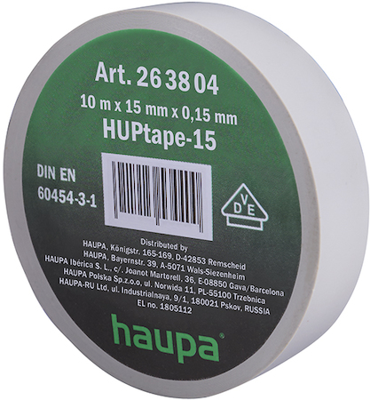 Haupa 263826 Insulating tape grey         15 mm x 20 m