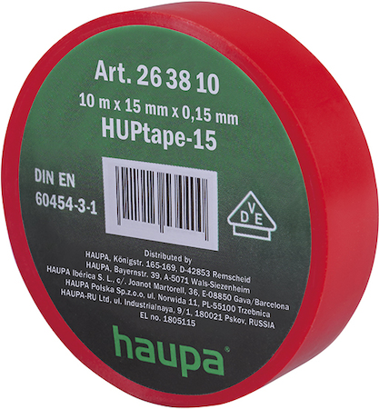 Haupa 263872 Insulating tape red          25 mm x 20 m
