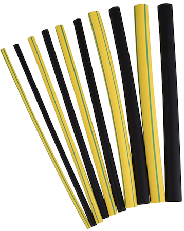 Haupa 267436 Heat shrinkable tubing 3:1; 12-4; 1,2 m yellow/green