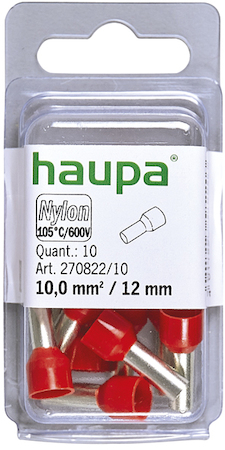 Haupa 270822/10 Insulated end sleeves red    10  /12