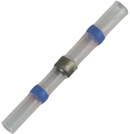 Haupa 363607 Butt connector shrink  transparent 1.5-2.5 mm² blue
