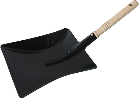 Haupa 393006 metal dustpan with wooden handle