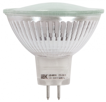 LLPB-MR16-3-230-30-GU5 Лампа светодиодная MR16 софит (стекло) 3 Вт 180 Лм 230 В 3000 К GU5.3 IEK-eco