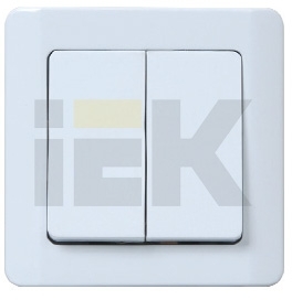 IEK EVG20-K01-10-BM ВС10-2-0-ГБ Выключатель 2кл (мех-м) ЛЕГАТА (белый)