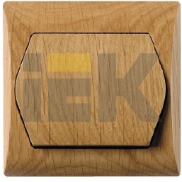 IEK EVT10-K29-10-CC ВС10-1-0-ТБк Выключатель одноклавишный (в сборе) "ТЕРРА" цвет: бук
