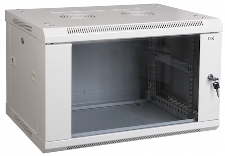 IEK LW05-12U64-GF ITK 19" наст. шкаф 12U 600x450 стекл. дв., чер., плоск. упак