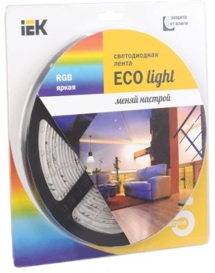 LSR1-3-054-20-1-05 Лента LED 5м  блистер LSR-3528RGB54-4.8-IP20-12V IEK-eco