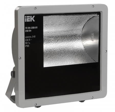 IEK LPHO04-250-02-K03 Прожектор ГО04-250-02 250Вт E40 серый асимметричный IP65 ИЭК