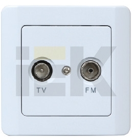 IEK EAG10-K32-BM РСТ-2-ГЖ Розетка антенная TV+FM (мех-м) ЛЕГАТА (жемч.метал)