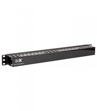 IEK CO35-1MC ITK 19" металлический кабельный органайзер с крышкой, 1U, серый