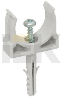 IEK CTA10D-CT20-K41-010 Держатель с защёлкой  и дюбелем CT20 ИЭК (10 шт/упак)