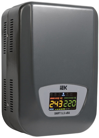 IVS12-1-05500 Стабилизатор напряжения настенный серии Shift 5,5 кВА IEK