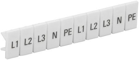 YZN11M-002-K00-A Маркеры для КПИ-2,5мм2 с символами "L1, L2, L3, N, PE" IEK