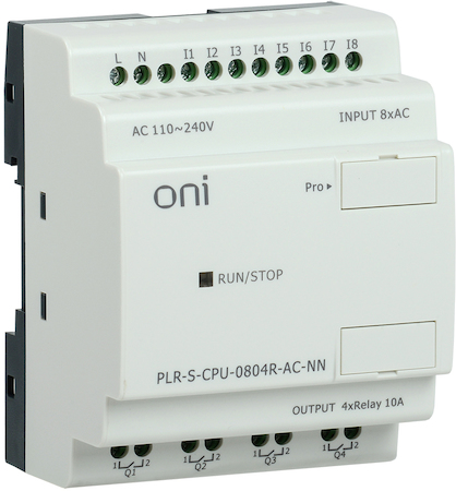 Фото IEK PLR-S-CPU-0804R-AC-NN Логическое реле PLR-S. CPU0804(R) 220В AC без экрана ONI