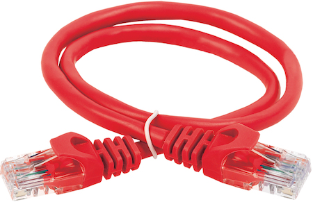 Фото ITK Коммутационный шнур (патч-корд) кат.5E UTP LSZH 0,5м красный