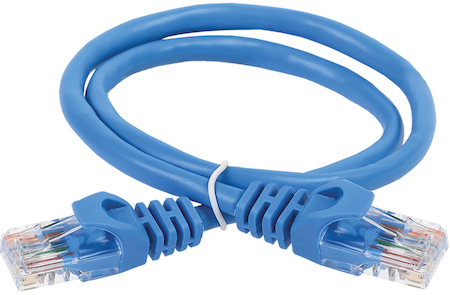 IEK PC03-C6U-05M ITK Коммутационный шнур (патч-корд), кат.6 UTP, 0,5м, синий