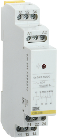 OIR-316-ACDC24V Промежут. реле.OIR 3 конт (16А). 24 В AC/DC IEK