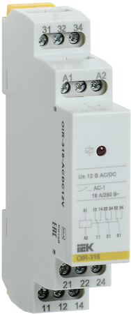 OIR-316-ACDC12V Промежут. реле.OIR 3 конт (16А). 12 В AC/DC IEK