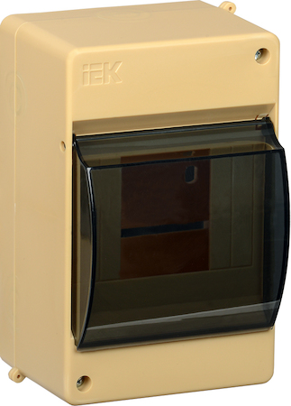 Фото IEK MKP42-N-04-30-12-S KREPTA 3 Бокс с прозрачной крышкой КМПн 2/4 для 4-х автоматических выключателей (Сосна)