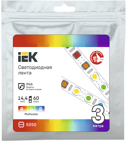 LSR2-3-060-65-3-03 Лента LED 3м LSR-5050RGB60-14,4-IP65-12В IEK