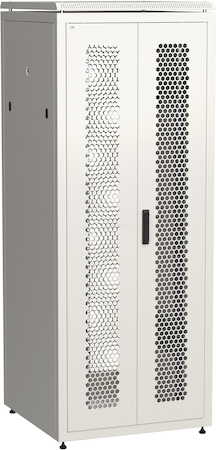 Фото ITK Шкаф сетевой напольный 19" LINEA N 42U 800х800мм двустворчатая перфорированная дверь, задняя перфорированная серый