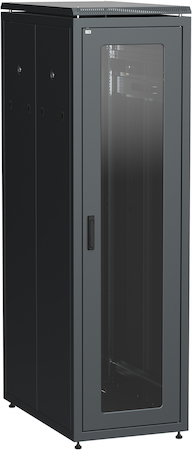 IEK LN05-33U61-G ITK Шкаф сетевой 19" LINEA N 33U 600х1000 мм стеклянная передняя дверь черный