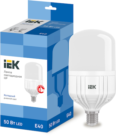 LLE-HP-50-230-65-E40 Лампа светодиодная HP 50Вт 230В 6500К E40 IEK