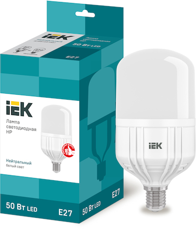 LLE-HP-50-230-40-E27 Лампа светодиодная HP 50Вт 230В 4000К E27 IEK