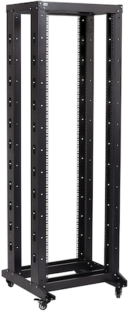 IEK LF05-47U66-2R ITK 19" двухрамная стойка, 47U, 600x600, на роликах, черная
