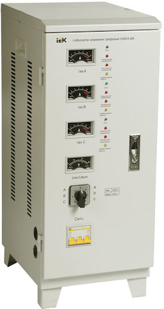 IEK IVS10-3-06000R Стабилизатор напряжения СНИ3-6 кВА трехфазный ИЭК распродажа