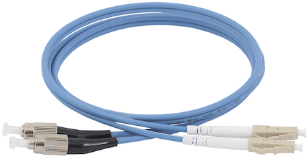 IEK FPC5004-FCU-LCU-C2L-2M ITK Оптический коммутационный соединительный шнур (патч-корд), для многомодового кабеля (MM), 50/125 (OM4), FC/UPC-LC/UPC, двойного исполнения (Duplex), LSZH, 2м
