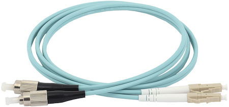 IEK FPC5003-FCU-LCU-C2L-30M ITK Оптический коммутационный соединительный шнур (патч-корд), для многомодового кабеля (MM), 50/125 (OM3), FC/UPC-LC/UPC, двойного исполнения (Duplex), LSZH, 30м
