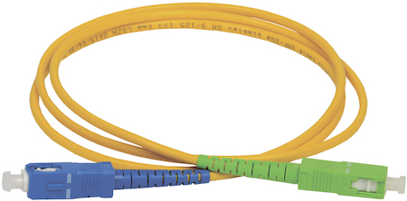 IEK FPC09-SCU-SCA-C1L-50M ITK Оптический коммутационный переходной шнур (патч-корд), для одномодового кабеля (SM), 9/125 (OS2), SC/UPC-SC/APC, одинарного исполнения (Simplex), LSZH, 50м
