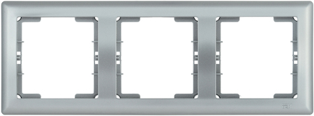 EMB30-K23 РГ-3-БС Рамка 3 мест. гориз. BOLERO серебряный IEK
