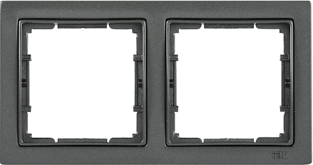 EMB22-K95-Q1 РУ-2-БА Рамка 2 мест. квадратная BOLERO Q1 антрацит IEK