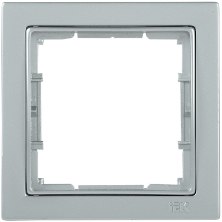 EMB12-K23-Q1 РУ-1-БС Рамка 1 мест. квадратная BOLERO Q1 серебряный IEK