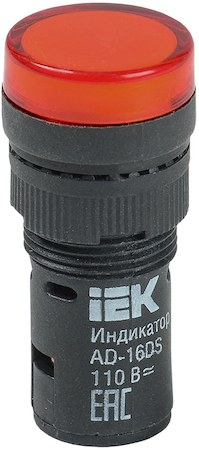IEK BLS10-ADDS-230-K04-16 Лампа AD16DS(LED)матрица d16мм красный 230В AC ИЭК