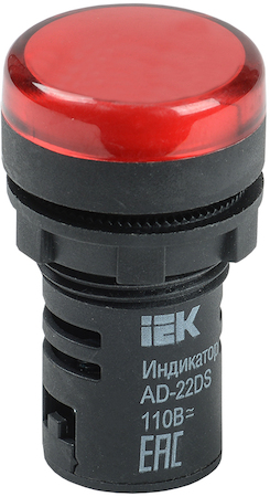 IEK BLS10-ADDS-230-K04 Лампа AD22DS(LED)матрица d22мм красный 230В  ИЭК