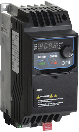 IEK A400-33E037IP20F Преобразователь частоты A400 380В, 3Ф 3,7 kW 9,2А серии ONI