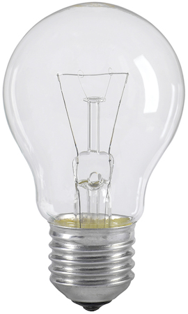 LN-A55-75-E27-CL Лампа накаливания A55 шар прозр. 75Вт E27 IEK