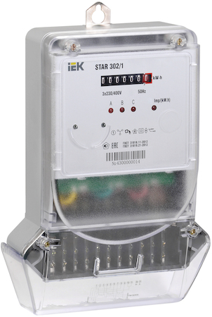IEK CCE-3C1-2-01-1 Счетчик эл. энергии трехфазный STAR 302/1 С4-10(100)М
