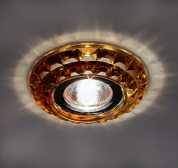 ITALMAC Bohemia led 51 1 73, светильник декоративный из огранненого стекла со светодиодной подсветкой, MR16, золото