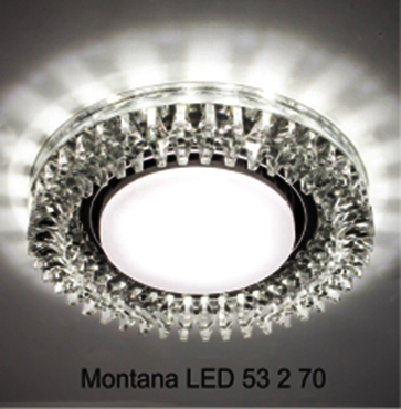 ITALMAC Bohemia led 53 2 70, светильник декоративный из огранненого стекла со светодиодной подсветкой, GX53, прозрачный