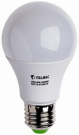 ITALMAC Лампа светодиодная led a 60 8w 2700 k e27
