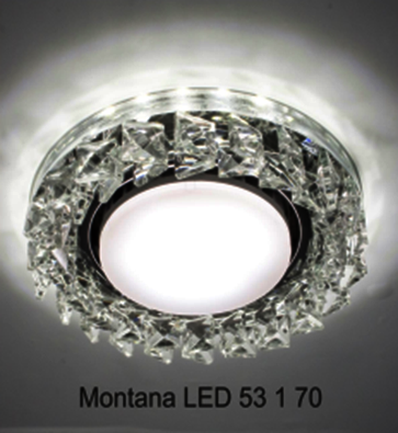 ITALMAC Bohemia led 53 1 70, светильник декоративный из огранненого стекла со светодиодной подсветкой, GX53, прозрачный
