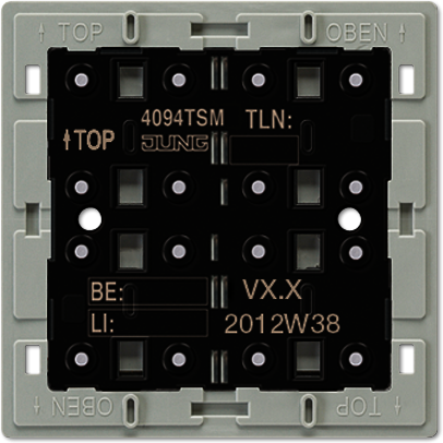 JUNG 4094TSM KNX кнопочный модуль с интегрированным шинным сопряжением, "универсальный", 1-4 группы