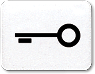 JUNG 33TWW Окошко с символом для "KO-клавиш"; символ "ключ" , белое