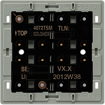 JUNG 4072TSM KNX кнопочный модуль с интегрированным шинным сопряжением, "стандарт", 1-4 группы