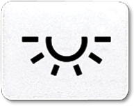 JUNG 33LWW Окошко с символом для "KO-клавиш"; символ "освещение" , белое