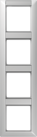 JUNG AS584NAWW Рамка 4-кратная с полем для надписи для горизонтальной и вертикальной установки; белая